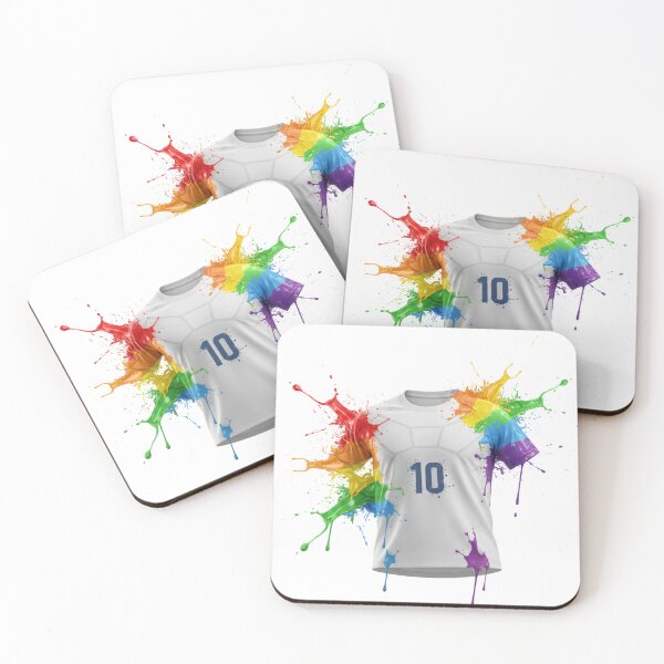 Item preview, Vibrant Watercolor Paint Splatter Soccer Jersey designed and sold by Auravera Designs.