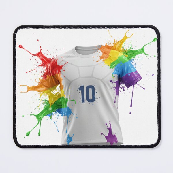 Item preview, Vibrant Watercolor Paint Splatter Soccer Jersey designed and sold by Auravera Designs.