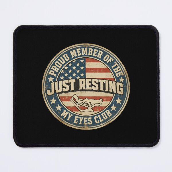 Item preview, Just Resting My Eyes Club Funny Vintage Relaxation designed and sold by thomas-frame.