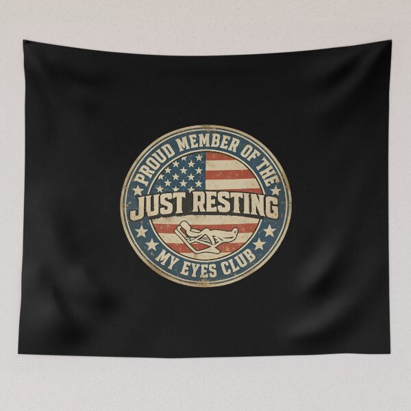 Item preview, Just Resting My Eyes Club Funny Vintage Relaxation designed and sold by thomas-frame.