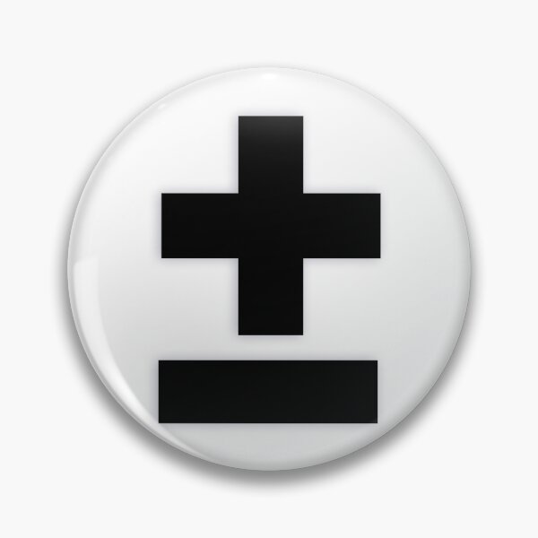 Item preview, PLUS OR MINUS SYMBOL — Black Minimal Bold Type Statement designed and sold by WORDPAUSE.