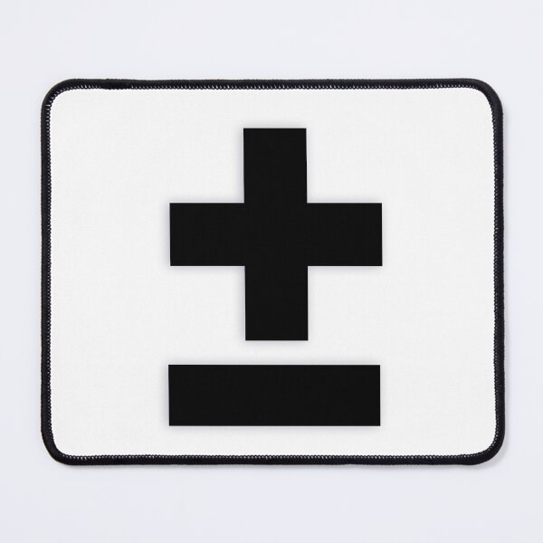 Item preview, PLUS OR MINUS SYMBOL — Black Minimal Bold Type Statement designed and sold by WORDPAUSE.