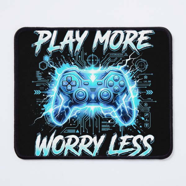 Item preview, Play More, Worry Less: Neon Gaming Controller designed and sold by rajmatrix007.