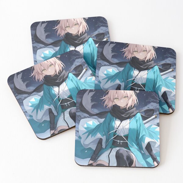 Item preview, Sakura Saber Okita Souji Fate Grand Order Snowy Blue Haori designed and sold by bystudiolereve.