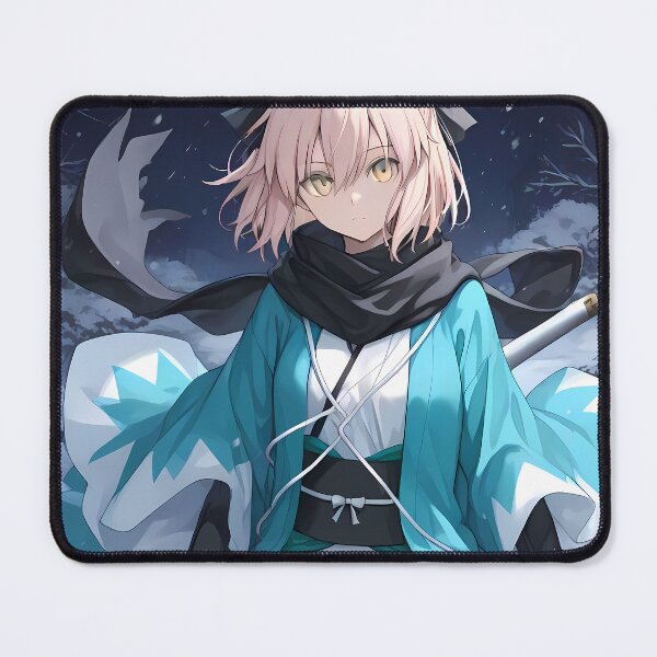 Item preview, Sakura Saber Okita Souji Fate Grand Order Snowy Blue Haori designed and sold by bystudiolereve.