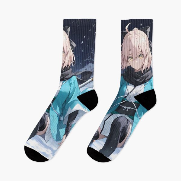 Item preview, Sakura Saber Okita Souji Fate Grand Order Snowy Blue Haori designed and sold by bystudiolereve.