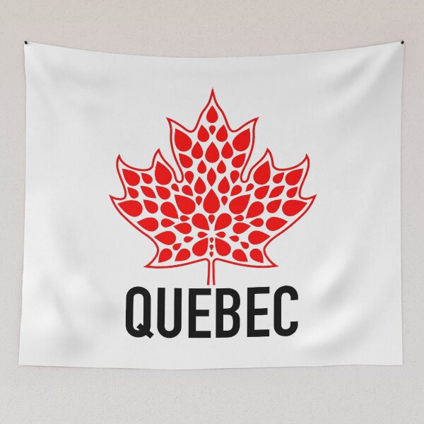 Item preview, QUEBEC Red Modern Maple Leaf Emblem designed and sold by Great Canadian Collective.