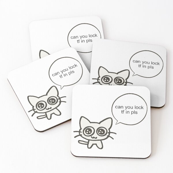 Item preview, can you lock tf in funny cat meme designed and sold by renmei-studios.