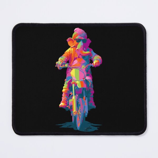 Item preview, Ganesha Riding Dirt Bike Neon Pop Art designed and sold by PANNARUK THAILAND.