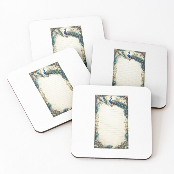 Item preview, Elegant Ornate Peacock Journal Stationery Art designed and sold by KeerthiCuteFind.