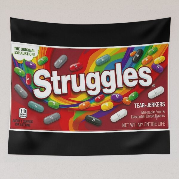 Item preview, Life Struggles Funny Candy Box Parody designed and sold by radiogalaxy.