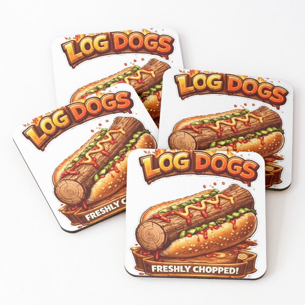 Item preview, Hot Dog Log Dogs Freshly Chopped Pun designed and sold by Artmares.