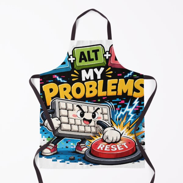 Item preview, Ctrl Alt Del My Problems Funny Tech Humor Sticker designed and sold by Vexorask.