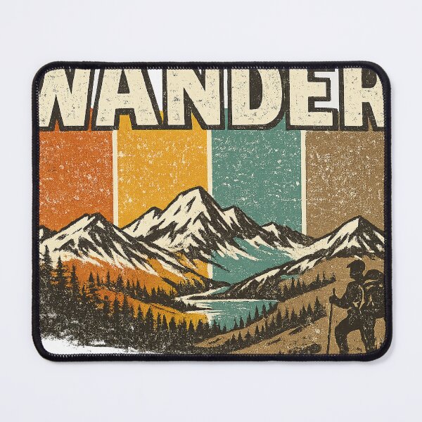Item preview, WANDER – Vintage Mountain Adventure Graphic designed and sold by KlyvoraPrints.