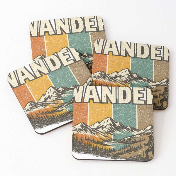Item preview, WANDER – Vintage Mountain Adventure Graphic designed and sold by KlyvoraPrints.