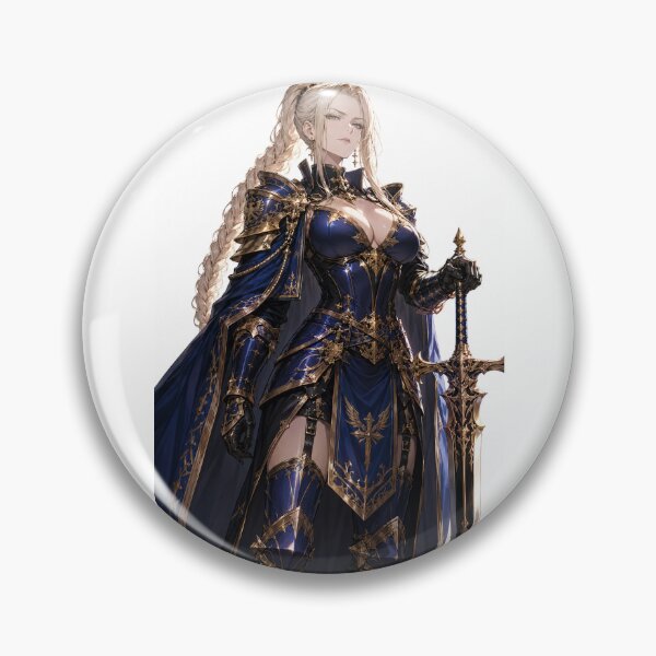 Item preview, Valiant Anime Knight in Ornate Royal Blue Armor designed and sold by iloveanimechibi.