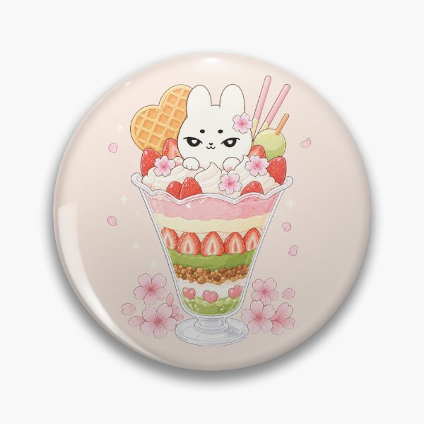 Item preview, Kawaii Sakura Strawberry Bunny Parfait designed and sold by kokoriiland.