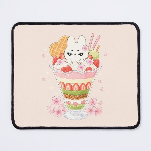 Item preview, Kawaii Sakura Strawberry Bunny Parfait designed and sold by kokoriiland.