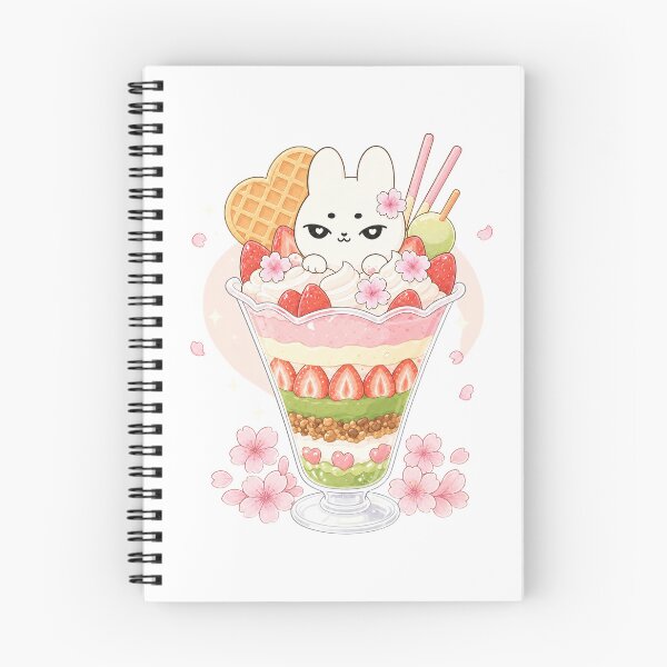 Item preview, Kawaii Sakura Strawberry Bunny Parfait designed and sold by kokoriiland.