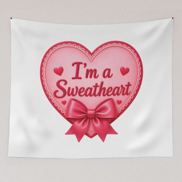 Item preview, Valentine Sweatheart Pink Candy Heart Bow designed and sold by Artmares.