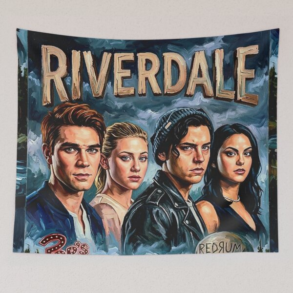 Item preview, Riverdale A Town With Secrets Retro Teen Drama Art Poster designed and sold by Art's Diner.