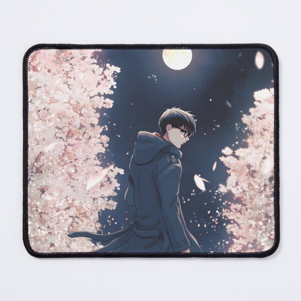 Item preview, Yukio Okumura Blue Exorcist Moonlit Cherry Blossom Walk designed and sold by MicaheHaffner.