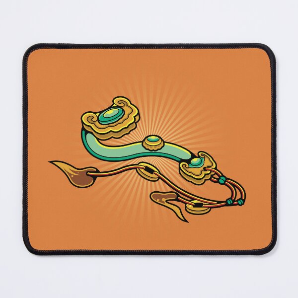 Item preview, Traditional Chinese Ruyi Scepter Vector Illustration designed and sold by Lexkon Liu's art.