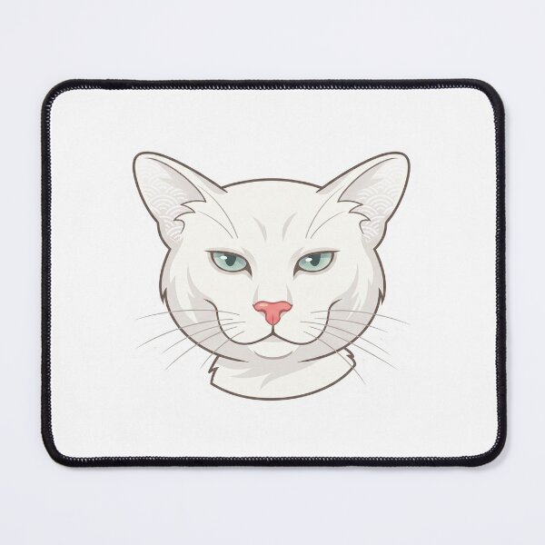 Item preview, Minimalist White Cat Face Sticker – Cute Japanese-Inspired Feline Illustration designed and sold by cahwib.