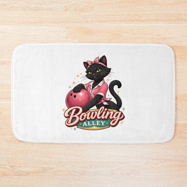 Item preview, Bowling Black Cat Retro Alley Charm designed and sold by Artmares.