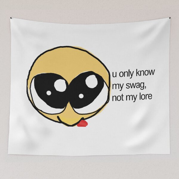 Item preview, funny swag not my lore pinterest meme doodle designed and sold by renmei-studios.