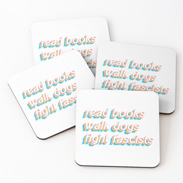 Item preview, Read Books Walk Dogs Fight Fascists – Knowledge Compassion Action Daily designed and sold by JonesFlora2025.