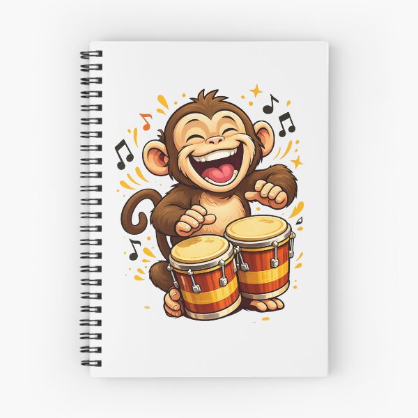 Item preview, Monkey Bongo Drummer Happy Cartoon Rhythm designed and sold by Artmares.