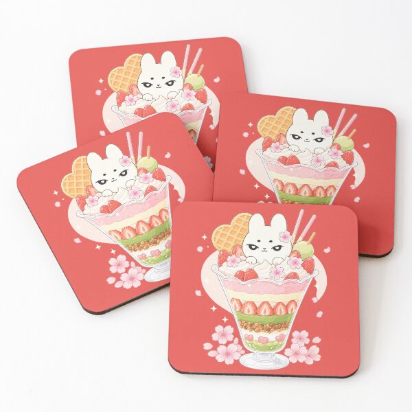 Item preview, Copy of Kawaii Sakura Strawberry Bunny Parfait designed and sold by kokoriiland.