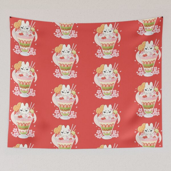 Item preview, Copy of Kawaii Sakura Strawberry Bunny Parfait designed and sold by kokoriiland.