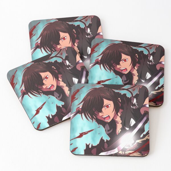 Item preview, Hyakkimaru Dororo Fierce Samurai Teal Crimson Rush designed and sold by MicaheHaffner.