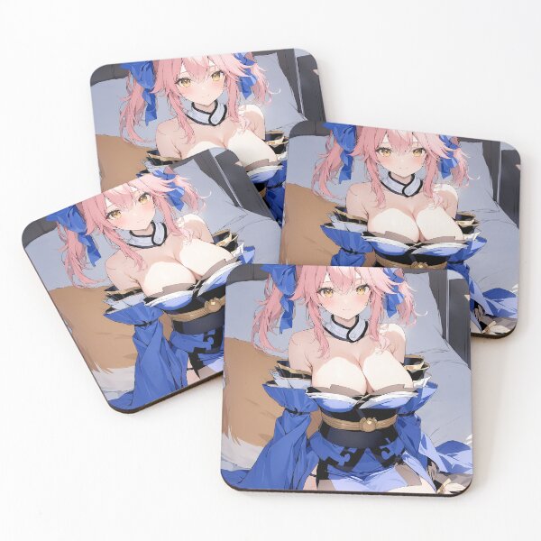 Item preview, Tamamo no Mae Fate Grand Order Elegant Bedroom Kimono Smile designed and sold by MicaheHaffner.