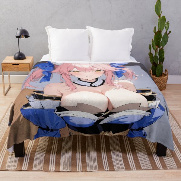 Item preview, Tamamo no Mae Fate Grand Order Elegant Bedroom Kimono Smile designed and sold by MicaheHaffner.