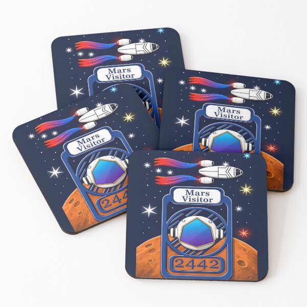 Item preview, Mars Visitor 2442 Futuristic Astronaut Rocket Design designed and sold by ThiagoSDantas.