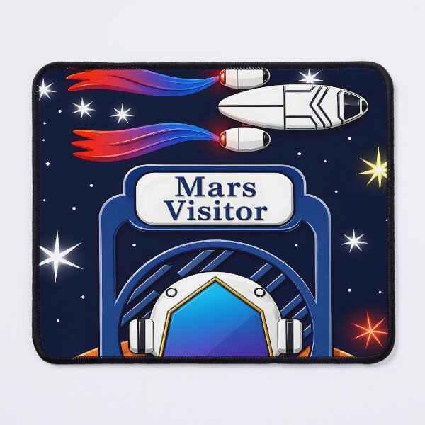 Item preview, Mars Visitor 2442 Futuristic Astronaut Rocket Design designed and sold by ThiagoSDantas.