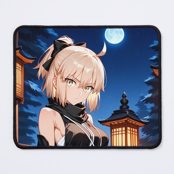 Item preview, Sakura Saber Okita Souji Fate Grand Order Moonlit Terrace Pose designed and sold by MicaheHaffner.