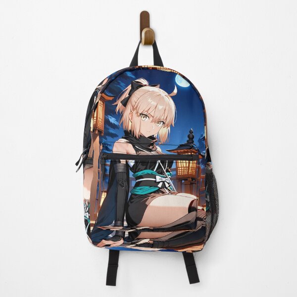 Item preview, Sakura Saber Okita Souji Fate Grand Order Moonlit Terrace Pose designed and sold by MicaheHaffner.
