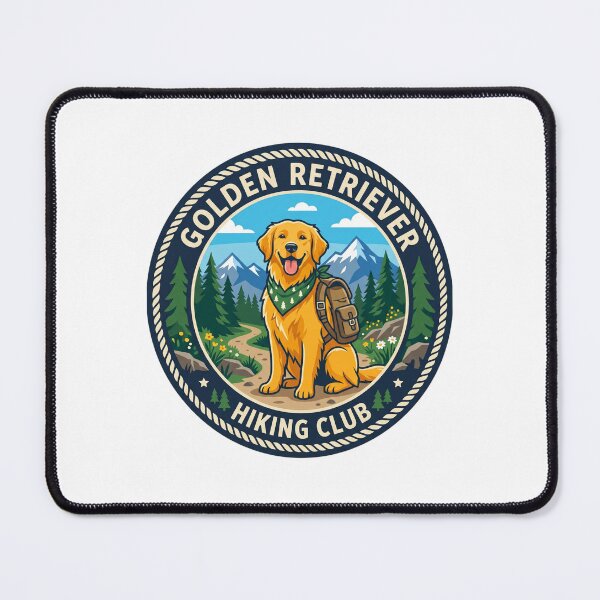 Item preview, Golden Retriever Hiking Club Outdoor Adventure Dog designed and sold by PictoVibe.