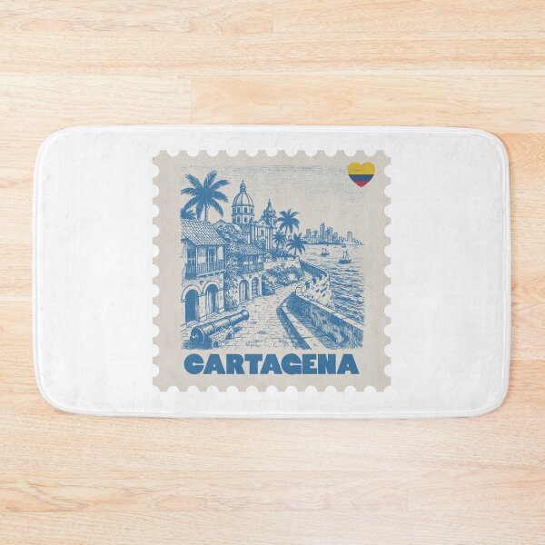Item preview, Cartagena Colombia Vintage Stamp Illustration designed and sold by By Jonh.