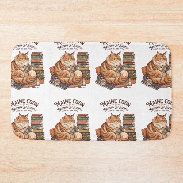 Item preview, Maine Coon Reading Cat Society Book Lover Librarian designed and sold by PictoVibe.