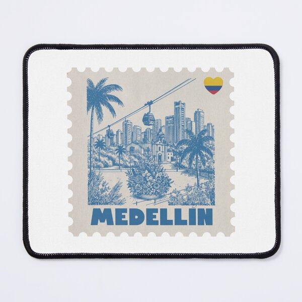 Item preview, Medellin Colombia Vintage Stamp Illustration designed and sold by By Jonh.