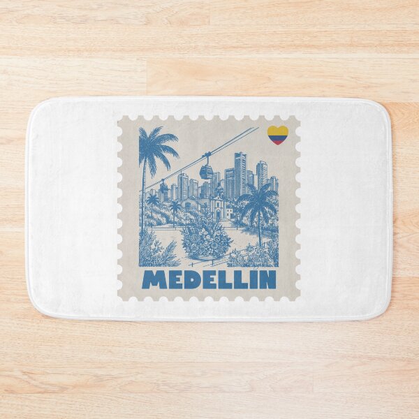 Item preview, Medellin Colombia Vintage Stamp Illustration designed and sold by By Jonh.