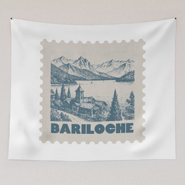 Item preview, Bariloche Argentina Vintage Stamp Illustration designed and sold by By Jonh.