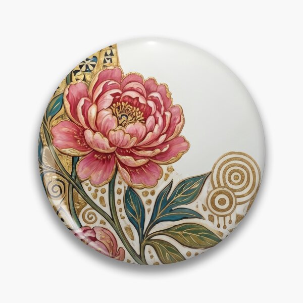 Item preview, Gustav Klimt Style Golden Peony Art Nouveau Floral designed and sold by LiluGross.