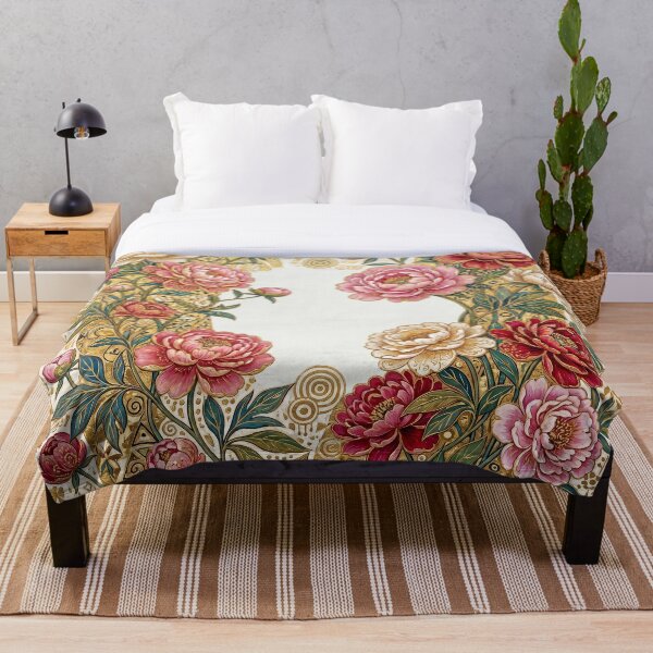 Item preview, Peonía dorada al estilo de Gustav Klimt, Art Nouveau floral designed and sold by LiluGross.