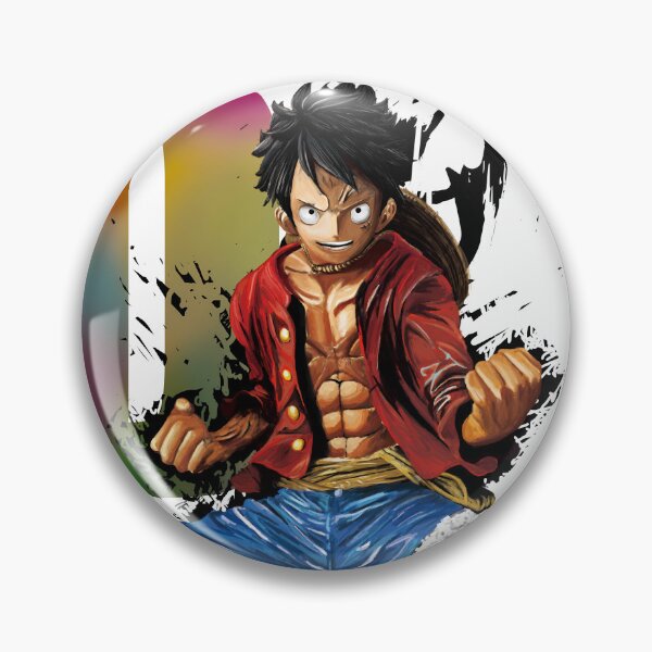 Item preview, Monkey D Luffy One Piece Ink Splash Battle Stance designed and sold by Williamhallano.